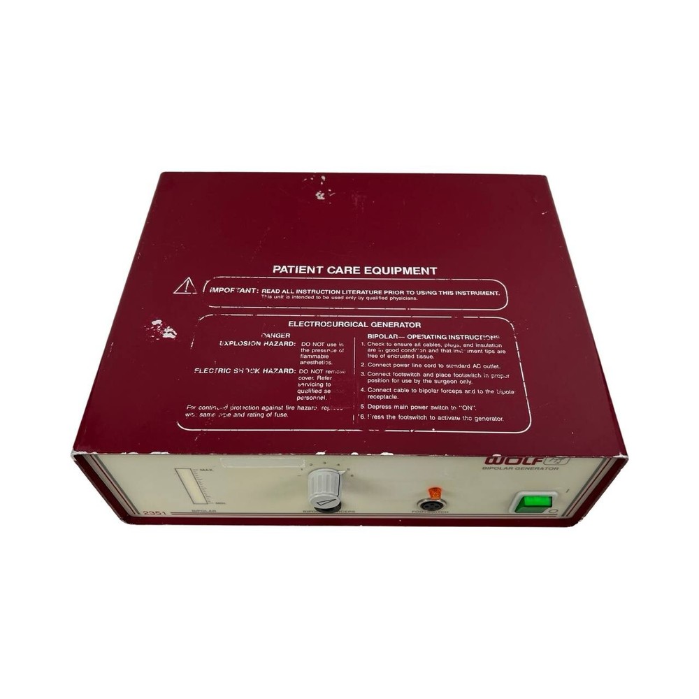 Richard Wolf 2351.001 Bipolar Coagulator ESU Generator includes power cable