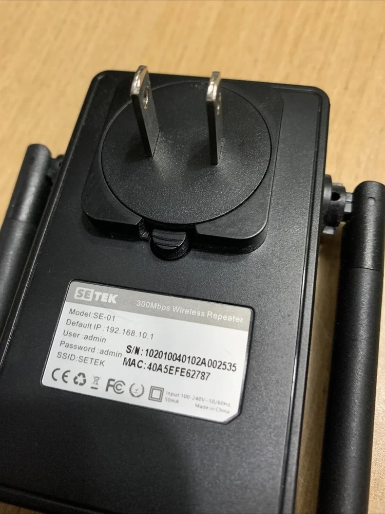 SETEK SE-01 Wifi Wireless Repeater 300 Mbps