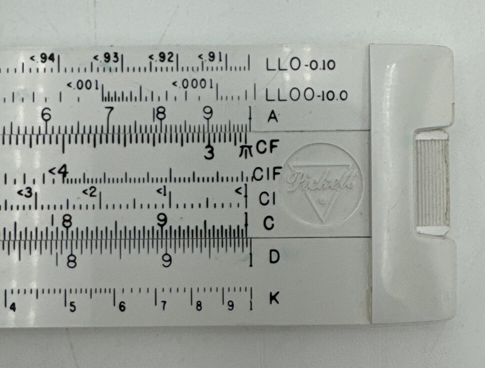 Vintage Pickett Microline 140 Slide Rule White