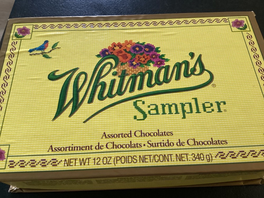 Empty Whitman's Sampler Chocolate Candy Box