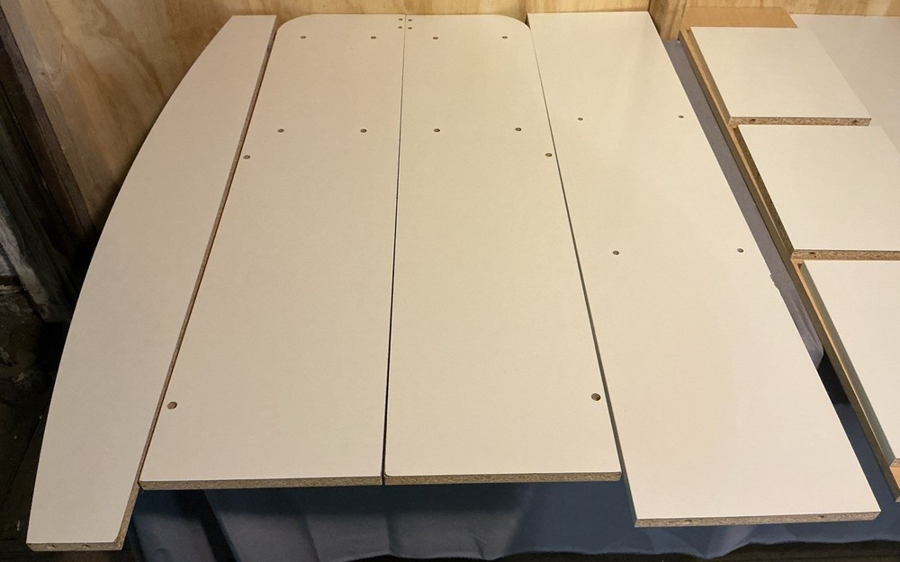 South Shore White Bookcase Headboard #3263A097