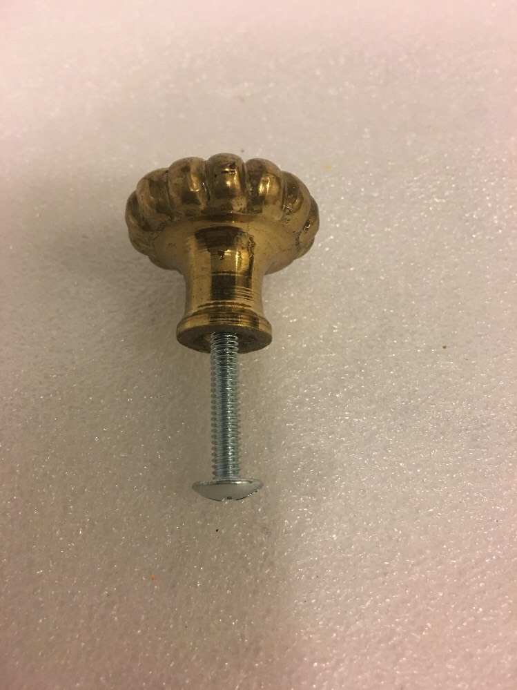 Flower Rose Petal Solid Brass 1 1/8" Cabinet Door Or Drawer Pull