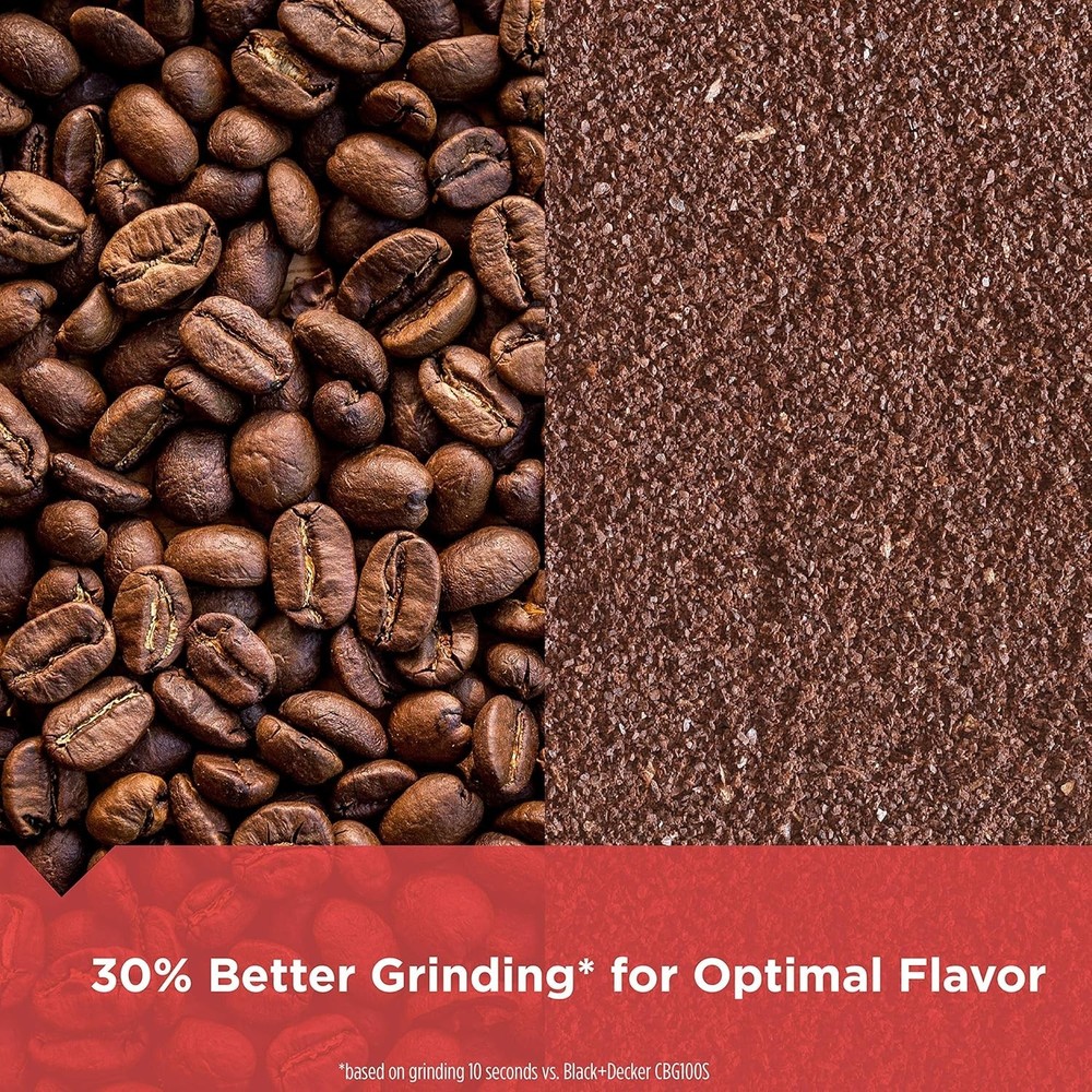 BLACK+DECKER One Touch Coffee Grinder, 2/3 Cup Coffee Bean Capacity, Spice Grind