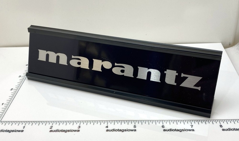 Marantz Component Stereo Desk Sign - Custom Silver Aluminum