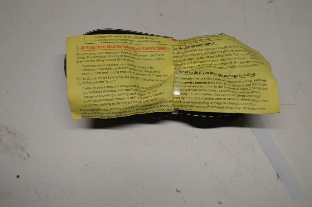 Stren Flex WEB SLINGS TYPE 4 (HEAVY DUTY), Model EET1-901