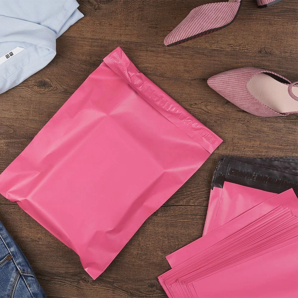 100 Pink Waterproof Poly Mailers Plastic Mailing Envelope 12X15.5