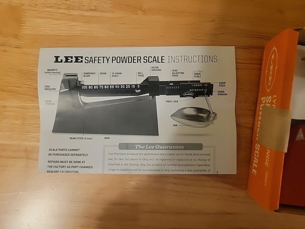 Lee Safety Powder Scale, New Never Used