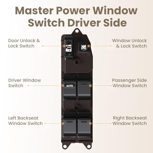 Master Power Window Switch Driver Side Door Lock Control Button 14 02-06 Camry