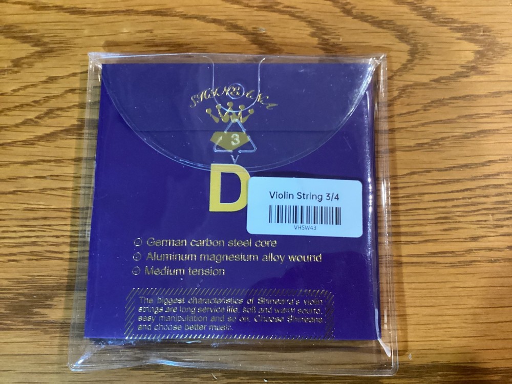 Shineana's Violin Strings 3/4 Scale Length - New