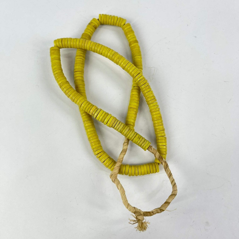 Bohemian Button Yellow Trade Beads