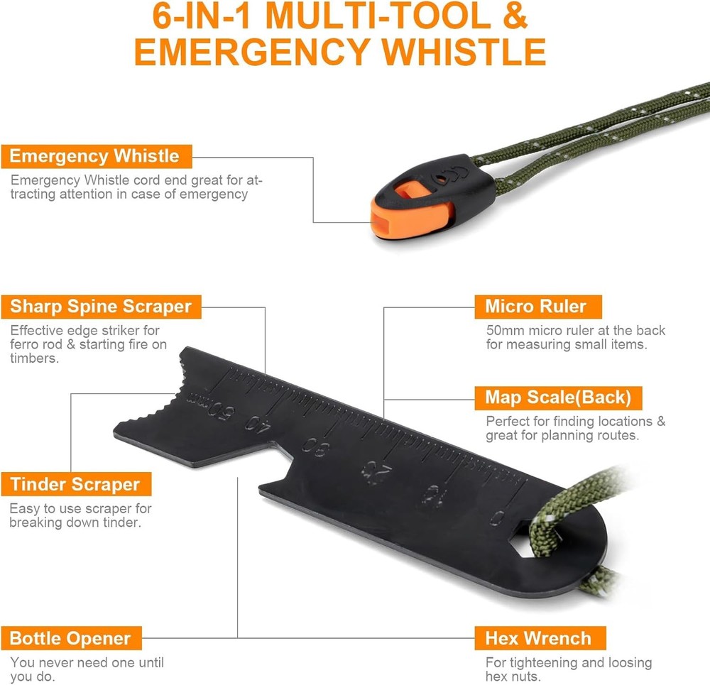 survival ferro rod fire starter kit