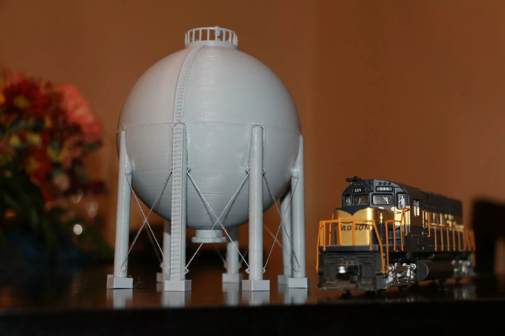 Model Natural Gas Storage Tank Custom HO scale train