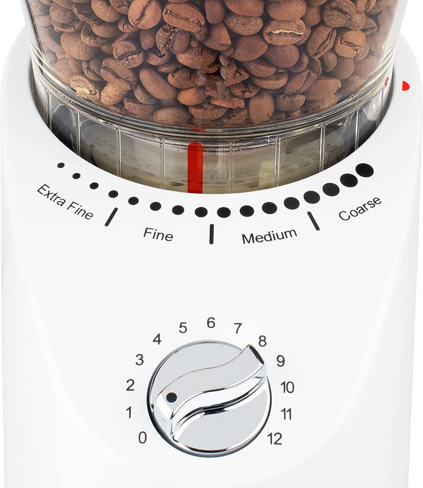 Capresso Infinity Plus Conical Burr Coffee Grinder - White