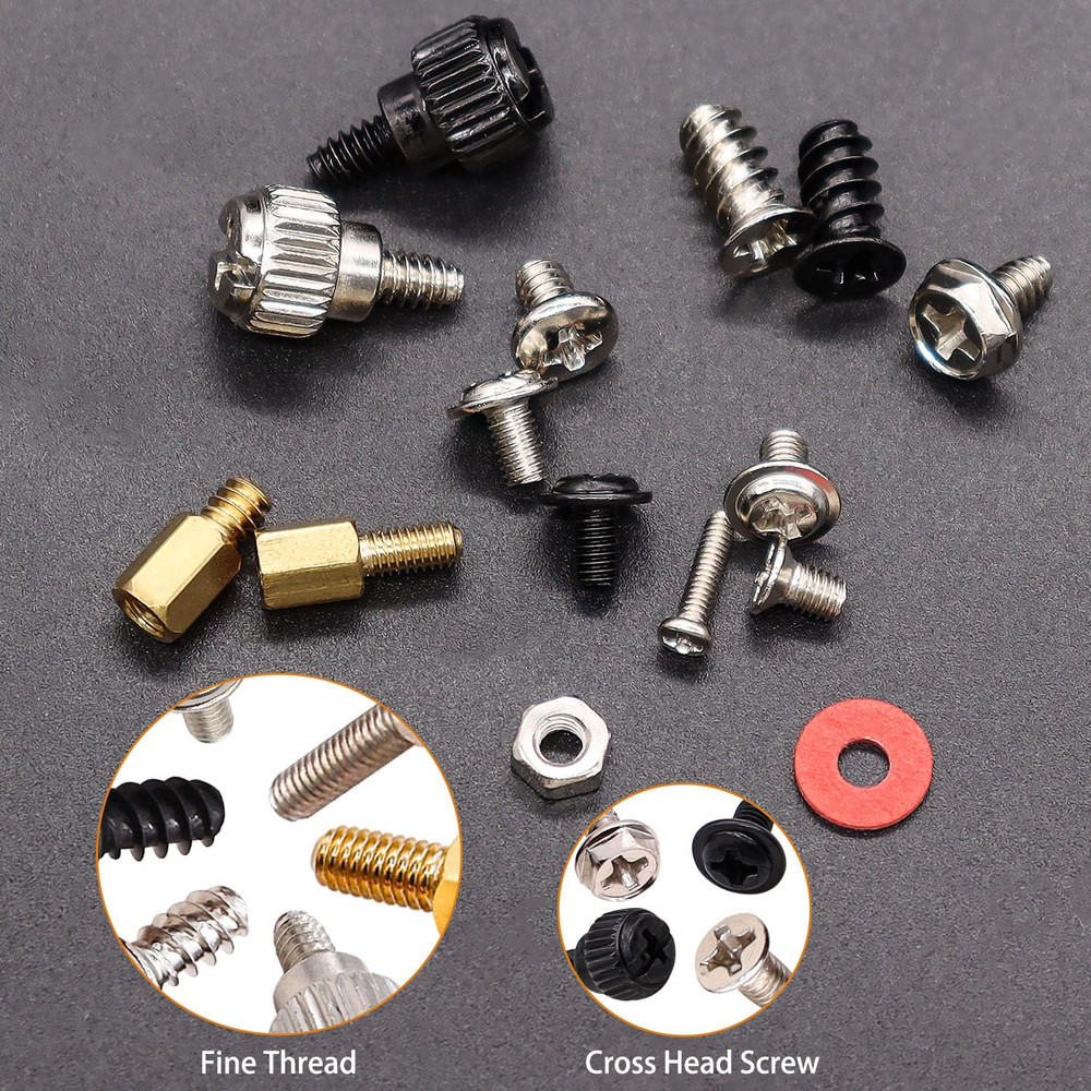 502Pcs Kit Surtido De Tornillos Para Computadora, Tornillos De Placa Base Par...