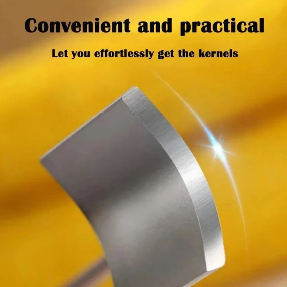 2PC Corn Peeler Stainless Steel Corn Cob Stripping Tool w/ Hook Long Handle Corn