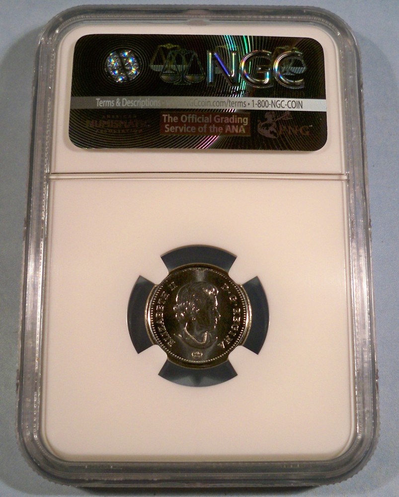 2015 NGC MS68 CANADA DIME BLUENOSE 10c MS 68