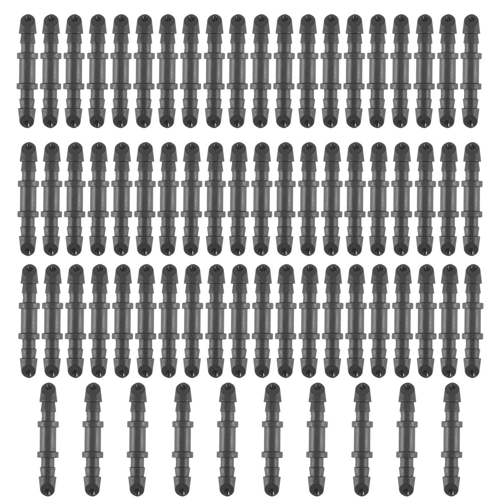 70 Pack Drip Irrigation Universal 1/4 inch Barbed Coupling Fitting, Barbed7203