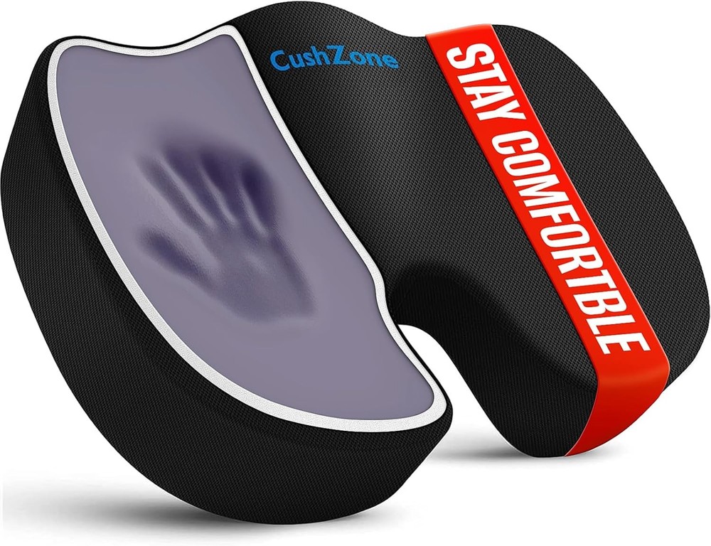 Seat Cushion - Memory Foam Office Chair Cushion for Sciatica, Tailbone & Back Pa