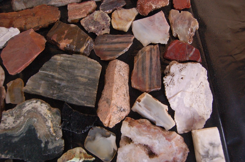 Miscellaneous Jasper, Agate, Calcite Onyx Slabs End Cuts Ect.
