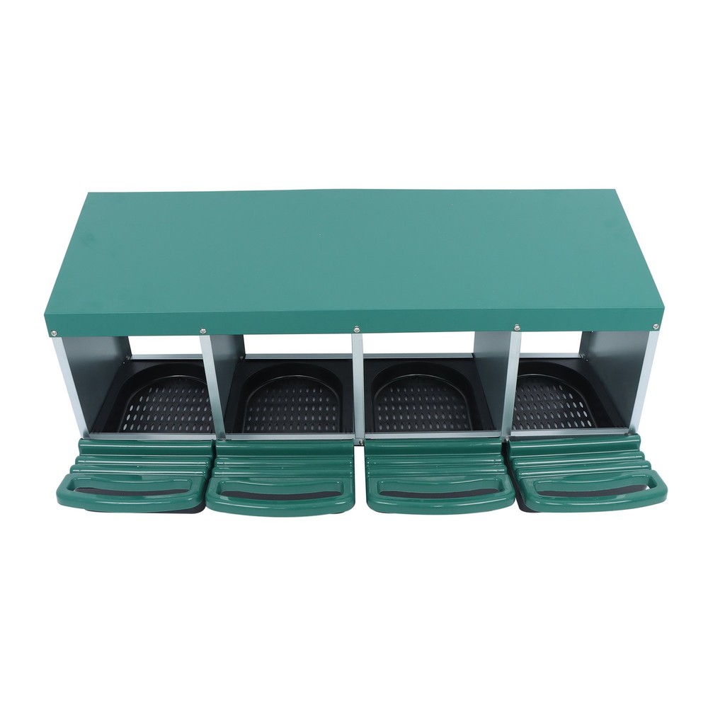 Chicken Nesting Boxes 4 Hole Metal Chicken Egg Laying Nesting Box With Perch