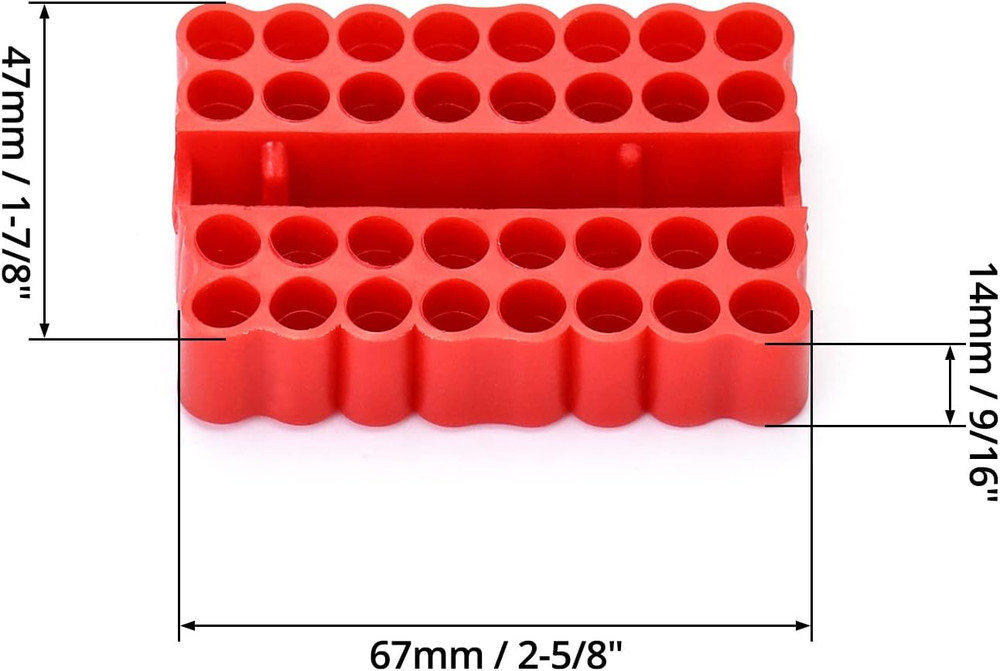 Screw Bit Holder Storage Box 4 Pack 33 Hole Hex Bit Rack for Easy Organization
