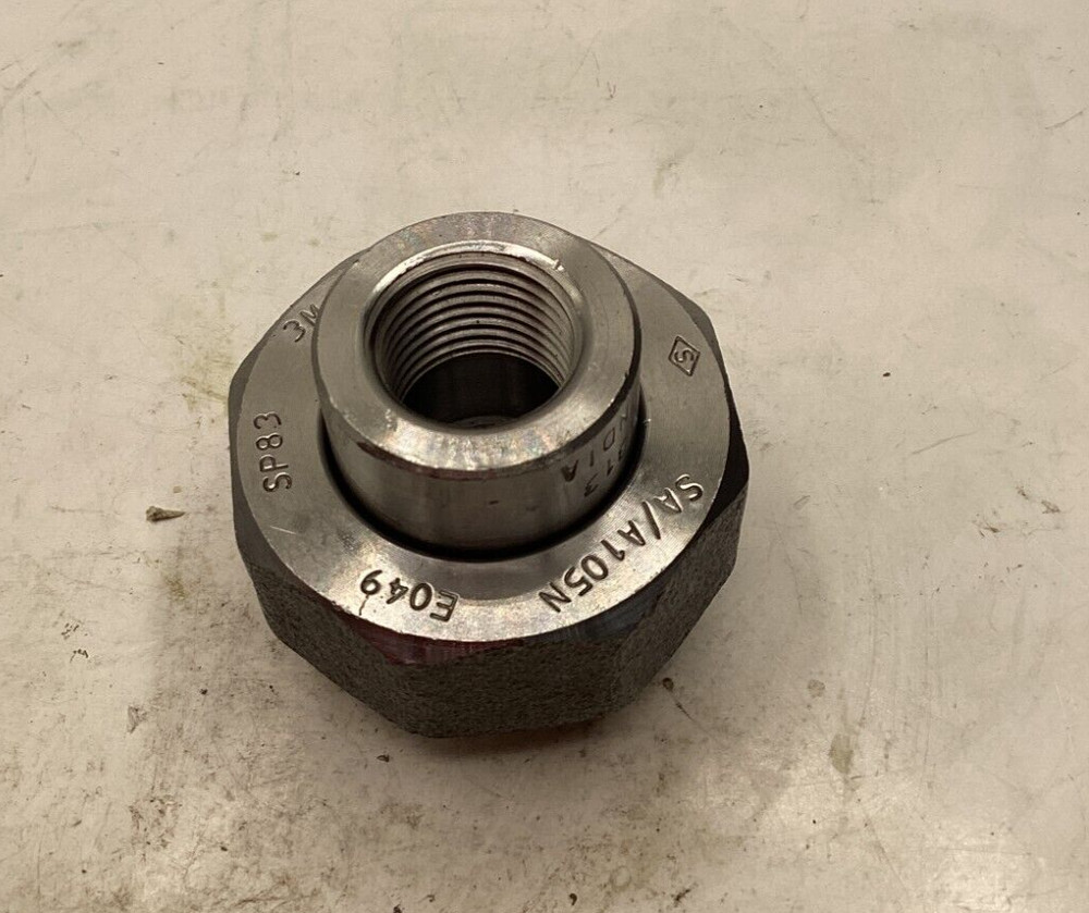 (QTY 2)  Union Pipe Coupling Threaded End 3M SA/A105N E049 SP83  1/2"