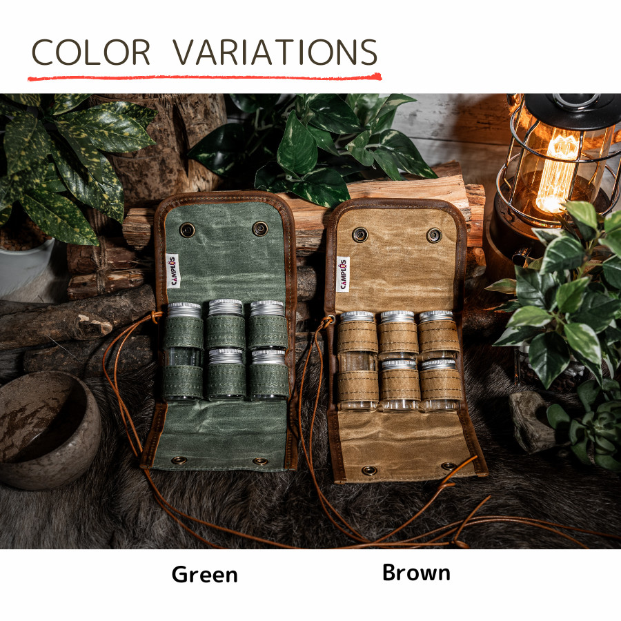 Waxed Canvas Spice Case, Spice bag, Bushcraft Set, Kitchen Storage Container