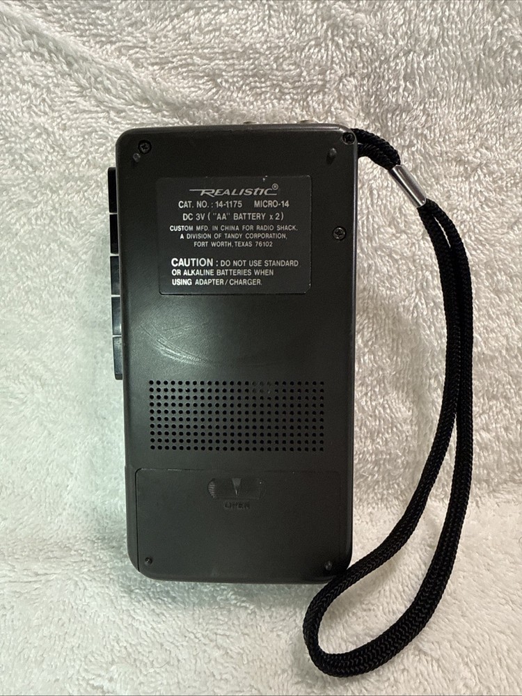 Realistic Micro-Minisette 14-1175 Microcassette Recorder 2-Speed Tested WORKING