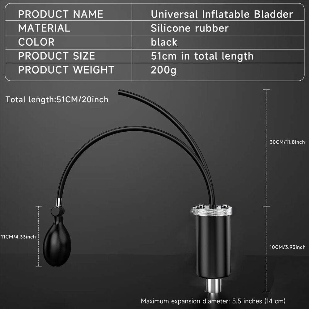 Universal Intake Inflatable Bladder for EVAP Smoke Leak Machine Diagnostic Tool