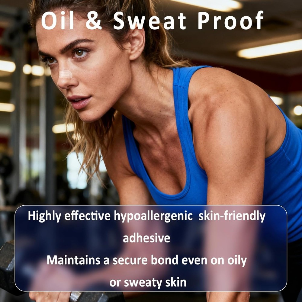 Hypoallergenic Nasal Strips for Improved Sleep & Athletic Performance - 60 ct
