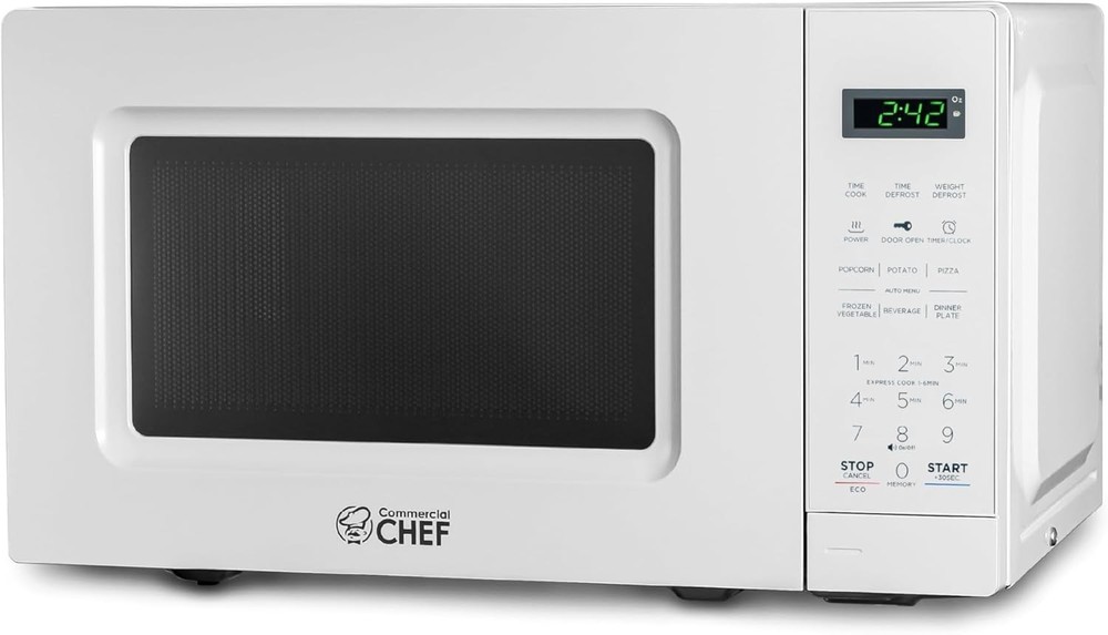 0.6 Cu. Ft. Countertop Microwave Oven Mechanical Dial Controls 700W Pull Handle