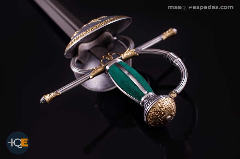 Don Quixote Silver Sword Decorated in Gold