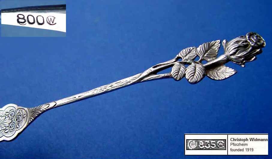 Serving Fork, Hildesheimer Rose, C. Widmann, 800 Silver B376