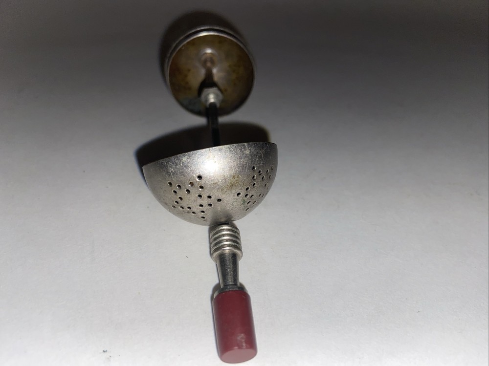 Vintage Metal Sliding Tea / Herb Tea Infuser 5” Unique Star Pattern