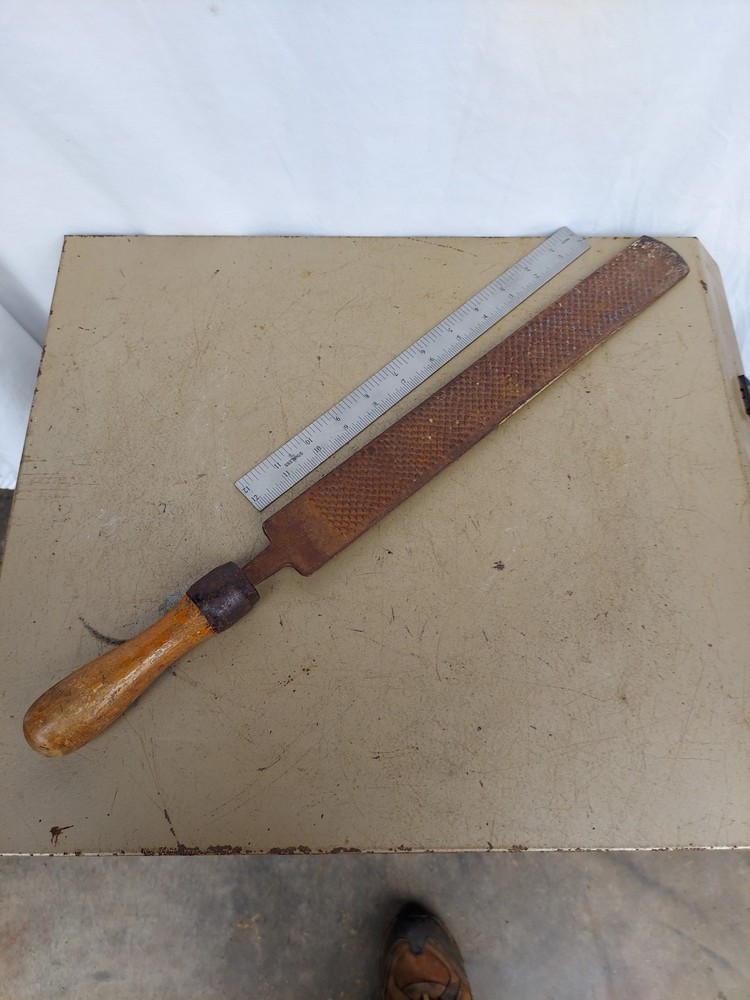 Vintage Sharp Samick 14" Farrier Rasp File Korea w/Wood Handle