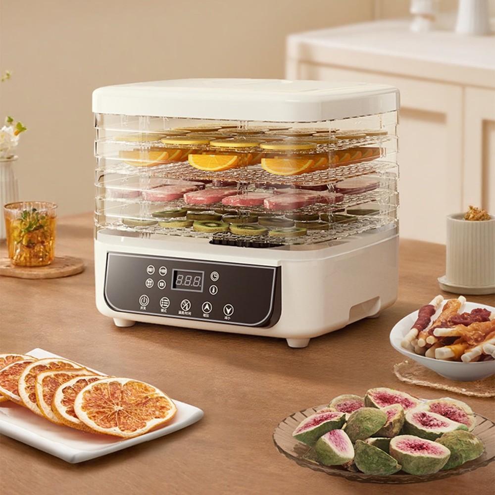 🏆Food Dehydrator Machine 5 Trays Stackable Fruit Dryer Adjustable Temperature