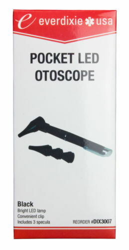 DIXIE EMS BASIC STUDENT MEDICAL POCKET OTOSCOPE WITH LED LIGHT REUSABLE PENLIGHT
