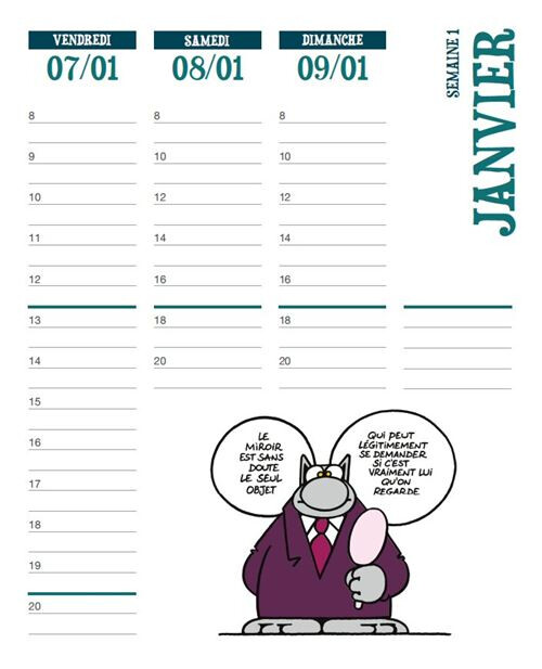Casterman Le Cat 18.5x22.5cm (2022) Desk Diary