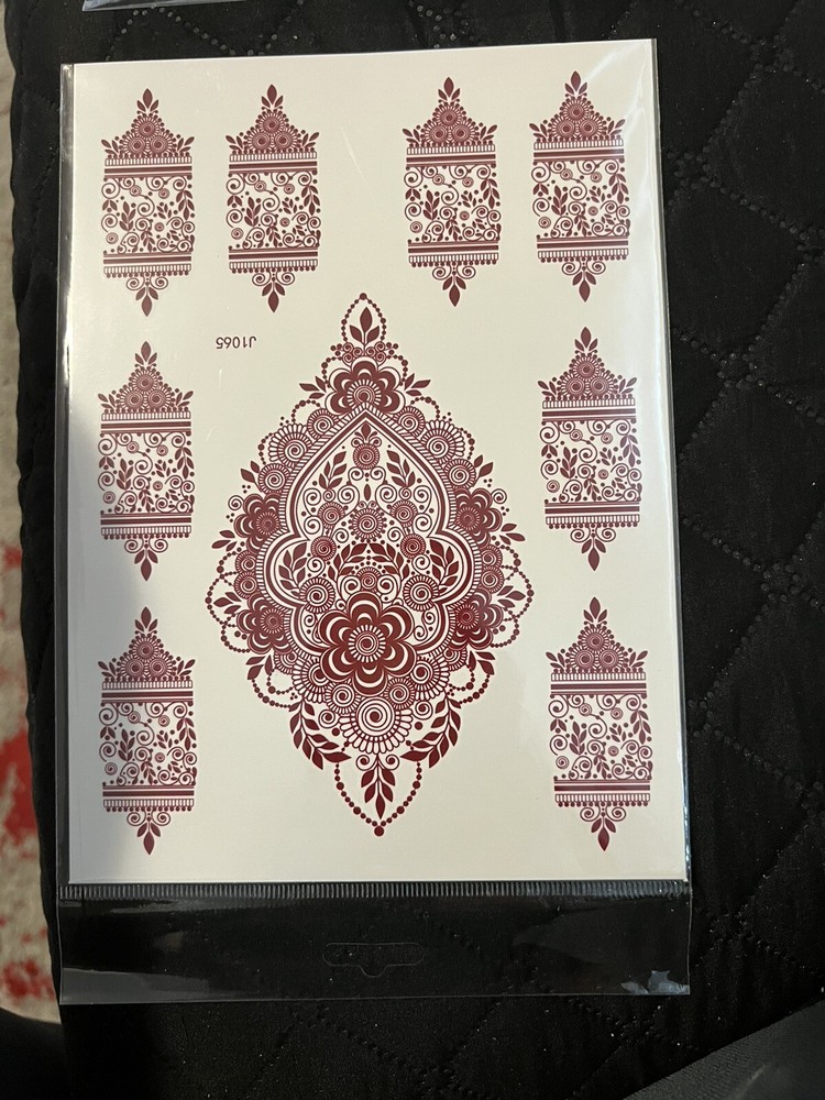 10 x henna stickers water proof