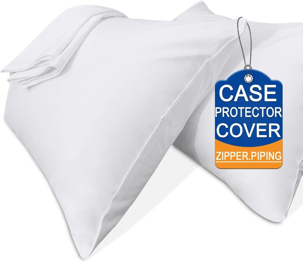 Precoco Pillow Cases Queen Size-100% Cotton Pillowcase Covers