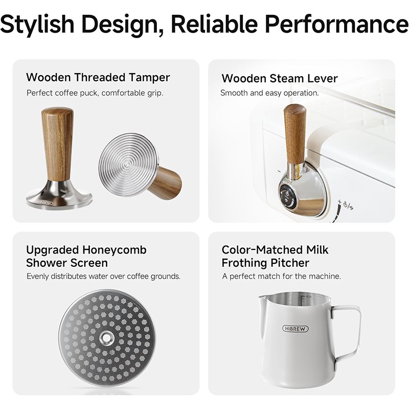 HiBREW H10 Plus Programmable Espresso Machine with Custom Temperature Control US