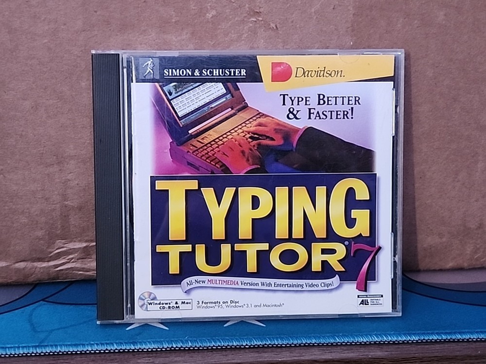 TYPING TUTOR 7 Simon & Schuster CD-ROM PC Windows 95 -3.1 - Mac