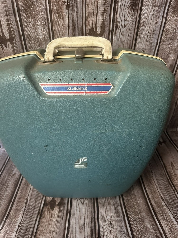 Vintage Gladding Bowling Ball Hard Case Blue With White Handles