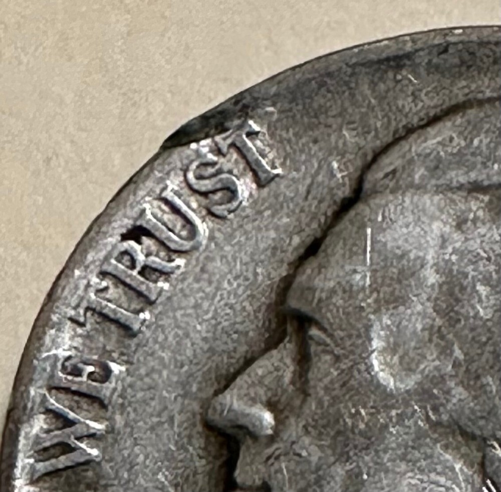 1945 P Mint Mark War Nickel 35% Silver With Many Mint Errors