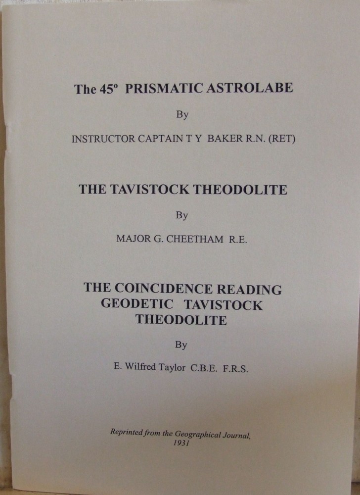 Tavistock Theodolite Articles    (77)