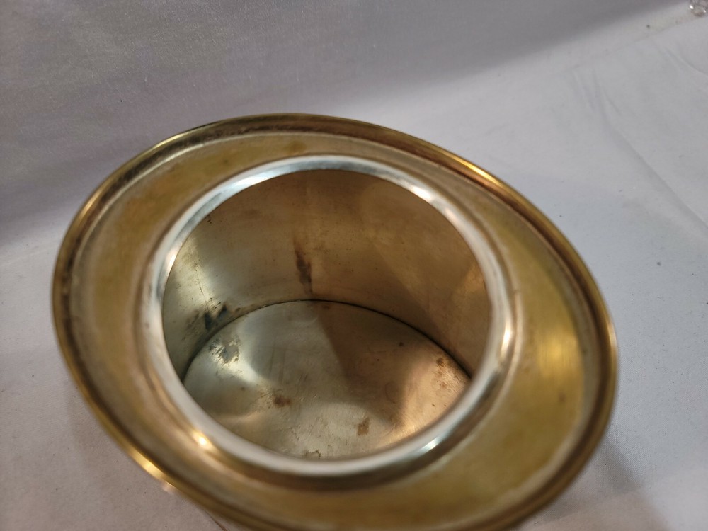 English Breakfast Tea Tin Container Silver Plated