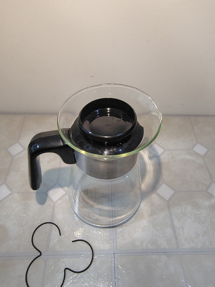 VTG Percolator PYREX 6 Cup Filter Drip Coffee Maker w/ Metal Heat Diffuser #9100