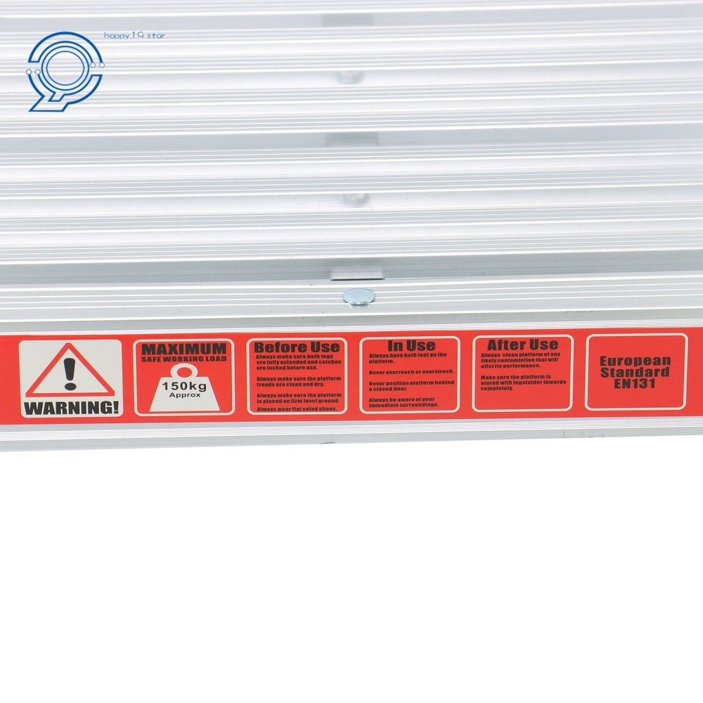 330lbs Aluminum Work Platform Ladder Drywall Folding Step Stool Non-slip Bench