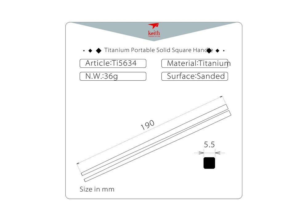 Titanium Ti5634 Portable Solid Square Handle Chopsticks ●●●●●●● 's 18th Anniv...
