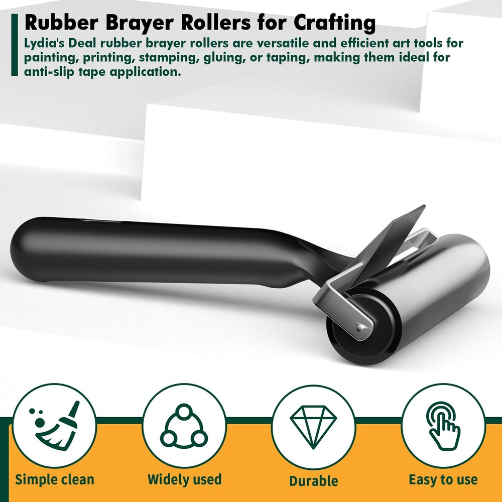 4 Inch Brayer Roller Printmaking Rubber Press Roller for Crafts Projects Ink